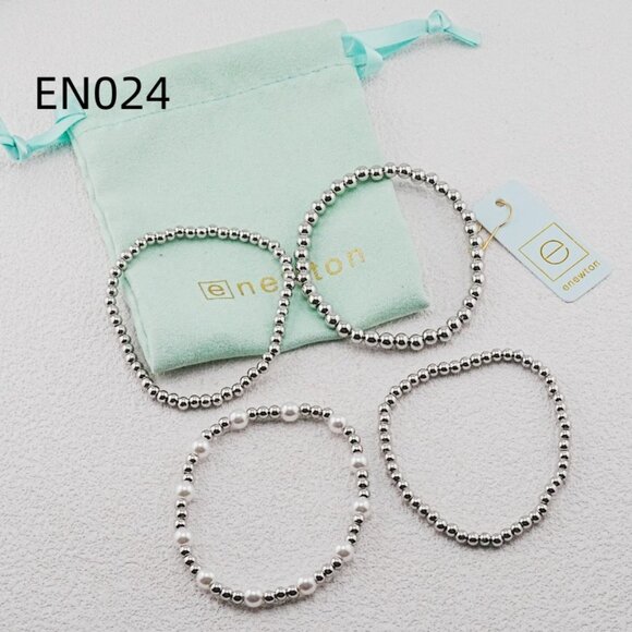 Enewton Platinum Bead & Pearl Bracelet Set - Picture 5 of 5